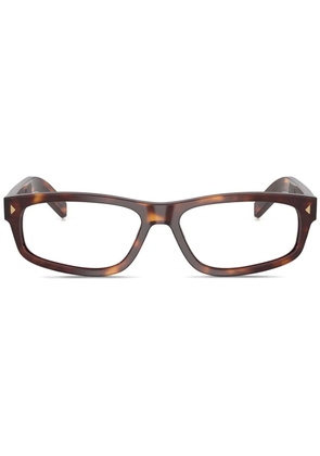 Prada Eyewear rectangle-frame glasses - Brown