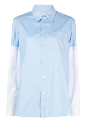 Marni long-sleeve cotton shirt - Blue