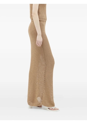 Aya Muse sheer maxi skirt - Brown