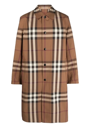 Burberry Vintage Check-pattern cotton coat - Brown