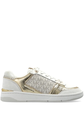 Michael Michael Kors metallic leather sneakers - White