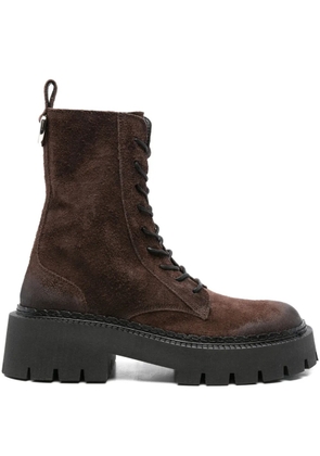 Vic Matie 50mm lace-up platform boots - Brown