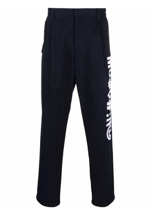 Moschino Symbols stretch-gabardine trousers - Blue