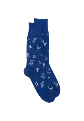 Paul Smith Ostrich socks - Blue