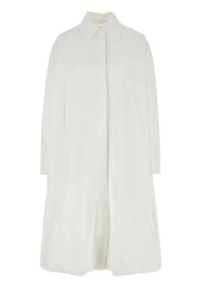 Jil Sander poplin shirt midi dress - White