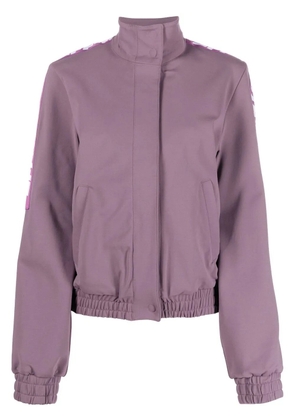 Off-White athletic logo band track jacket - Purple