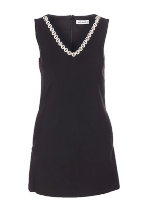 Self-Portrait crystal-embellished mini dress - Black