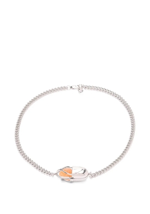 Capsule Eleven Capsule Crystal carnelian necklace - Silver
