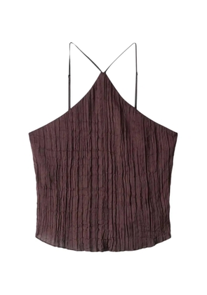 STAUD crinkled top - Brown