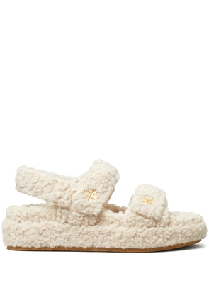 Tory Burch Kira faux-shearling sandals - Neutrals