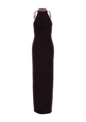 The Attico halterneck backless dress - Purple