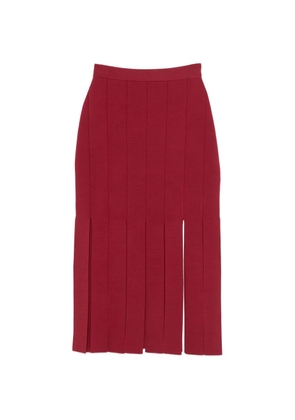 JOSEPH Lagny slit-detail midi skirt - Red