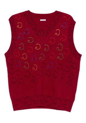 Glass Cypress v-neck sweater - Red