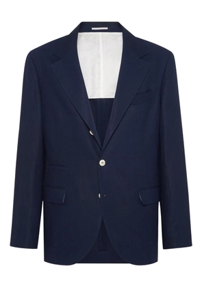 Brunello Cucinelli linen blazer - Blue