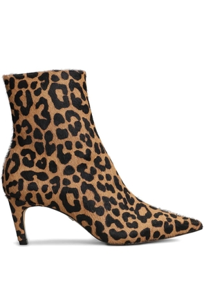 CARRANO 63mm animal-print zip boots - Brown