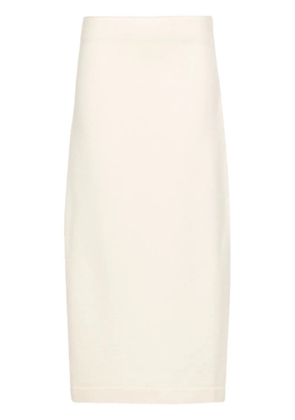 Jil Sander asymmetric wool midi skirt - Neutrals