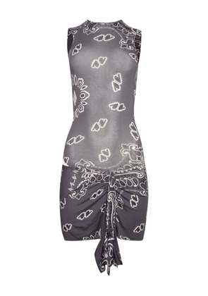 The Attico bandana-print mini dress - Grey
