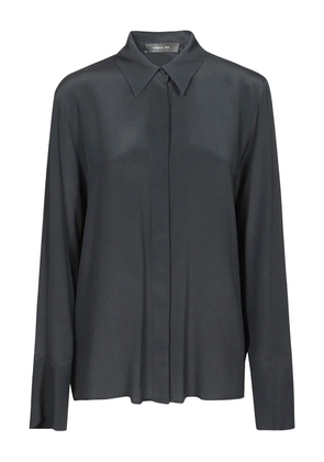 Federica Tosi long-sleeve collared shirt - Black