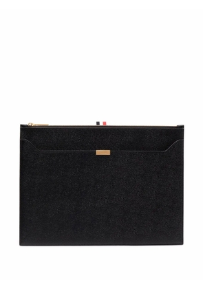 Thom Browne medium zipped clutch - Black