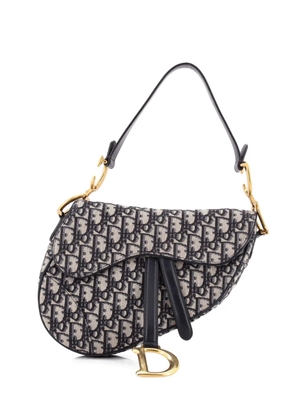 Christian Dior Pre-Owned Saddle Handbag Oblique Canvas Medium shoulder bag - Blue