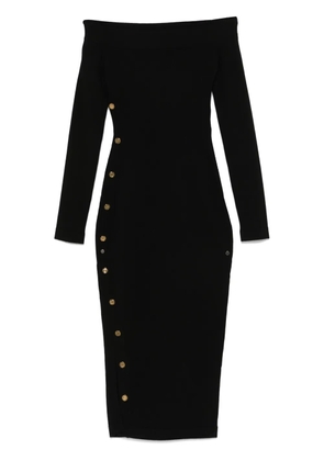 Elisabetta Franchi off-shoulder midi dress - Black