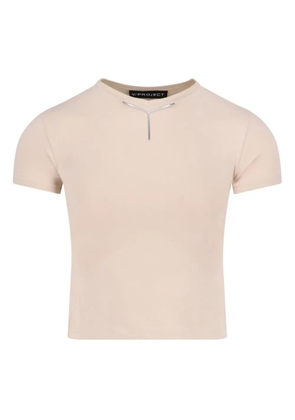 Y/Project logo-appliqué T-shirt - Neutrals