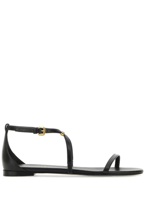 Alexander McQueen ankle-strap leather sandals - Black