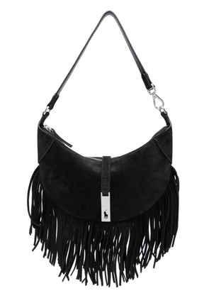 Polo Ralph Lauren fringed suede shoulder bag - Black