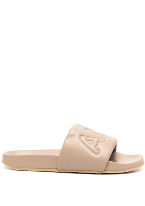AMBUSH logo embossed slides - Neutrals