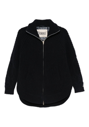 Herno cable-knit padded jacket - Blue