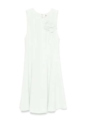 Elisabetta Franchi floral-appliqué crepe mini dress - Green
