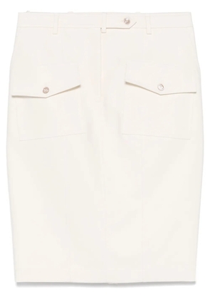 TOM FORD patch-pockets midi skirt - White