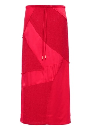 Cult Gaia patchwork midi skirt - Red