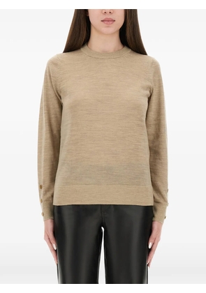 Michael Michael Kors button-cuff crew-neck sweater - Neutrals