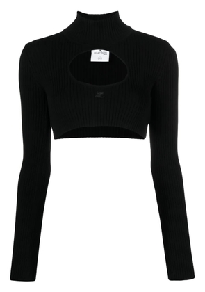 Courrèges logo-embroidered cut-out jumper - Black