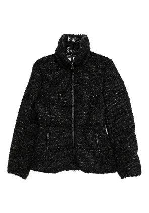 Moncler zip-fastening tweed jacket - Black