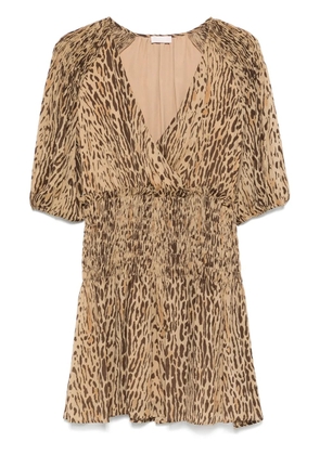 LIU JO leopard-print mini dress - Brown