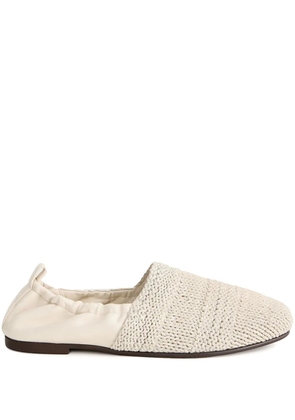 12 STOREEZ interwoven leather loafers - White