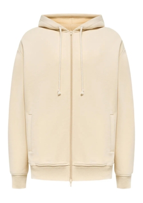 12 STOREEZ zip peached terry hoodie - Neutrals