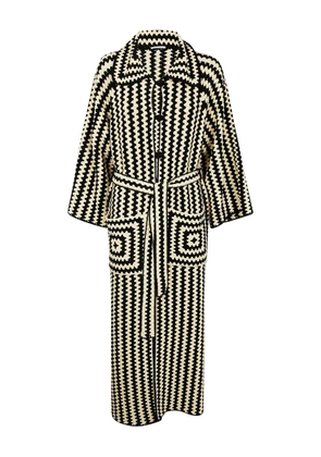 By Malene Birger Dina geometric-patterned coat - Black