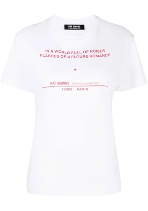 Raf Simons Tour-print short-sleeve T-shirt - White