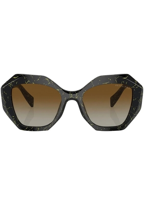 Prada Eyewear marble-print logo sunglasses - Black