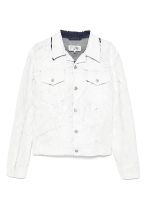 MM6 Maison Margiela coated denim jacket - White