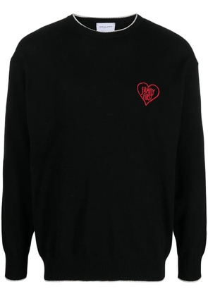Family First embroidered-logo crew-neck jumper - Black