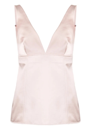 Givenchy V-neck satin top - Pink