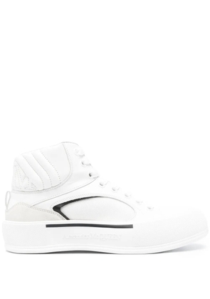 Alexander McQueen Seal-embroidered sneakers - White