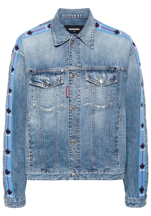 DSQUARED2 Dan logo-panels denim jacket - Blue
