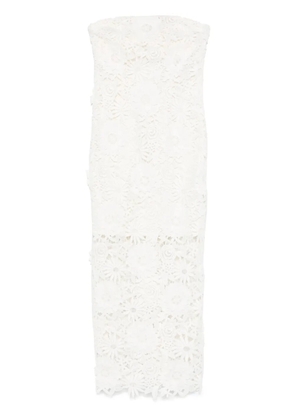ROTATE BIRGER CHRISTENSEN 3D lace midi dress - Neutrals