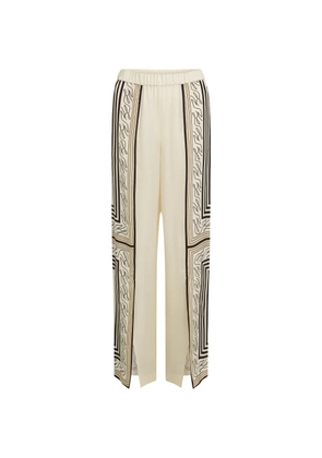 Karl Lagerfeld print-detail palazzo pants - Neutrals