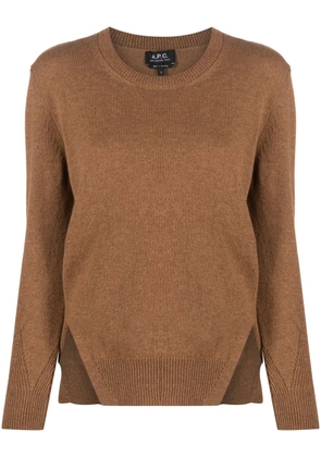 A.P.C. virgin wool jumper - Brown